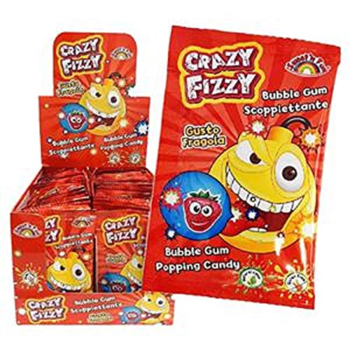 1 Box Crazy Fizzy verschiedene Geschmacksrichtungen, 7 g, 50 Stück (Erdbeere) von ROSSINI'S
