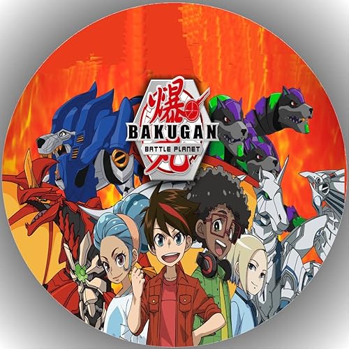 Fondant Tortenbild, Zuckerbild Essbares Foto für Torten, Tortenaufleger Ø 20cm - Bakugan 2 von ....