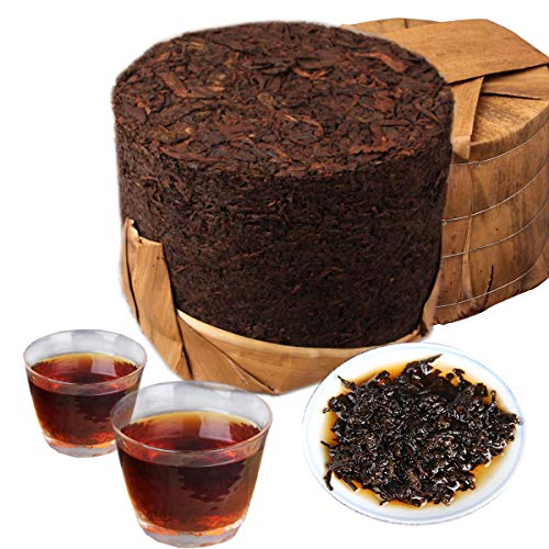 3000g Yunnan klassischer reifer Puer Tee Bio Pu'er ältester Baum gekochter Puer natürlicher Puerh schwarzer Puer Tee Kuchen Bambusblatt Verpackung von HELLOYOUNG