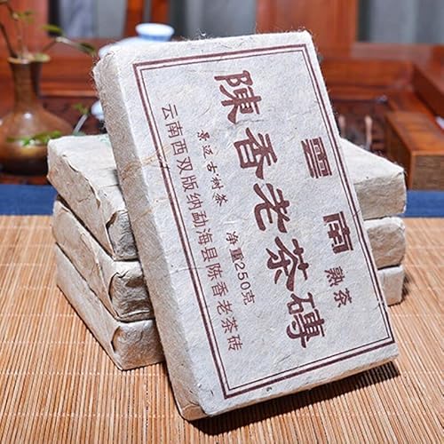 250g Schwarzer Tee Chinesischer Alter Puer Tee Yunnan Natürlicher Pu Erh Tee Ziegel Gesunde Ernährung von HELLOYOUNG