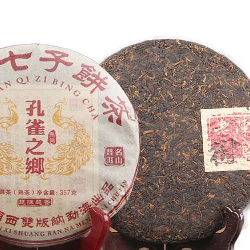 357g Brown Mountain Palace Reif Puer Tee Kuchen Organischer natürlicher Pu'er Ältester Baum Gekochter Puer Schwarzer Puerh Tee Grüne Nahrung von 通用