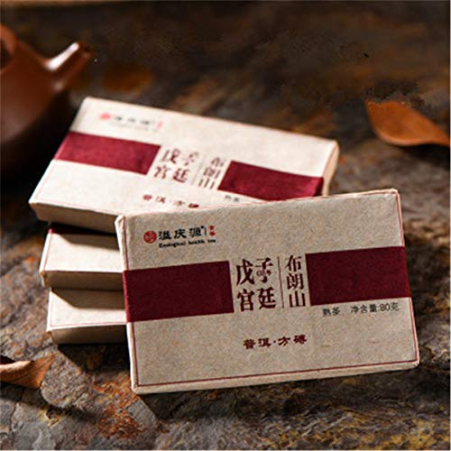 80g Palace Ripe Puer Tea Brick Gold Bud Yunnan Bulang Mountain Puerh Tee Bio von 通用