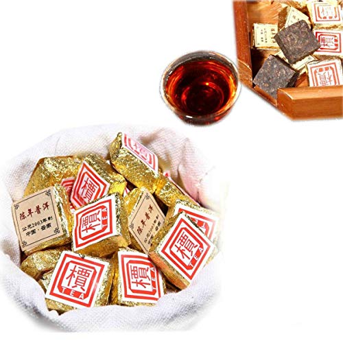 Cup Mini Brick Tea Reifer Puerh Tee Yunnan Bulk Bohai Quadratischer Puer Tee 50g-500g (100g) von 通用