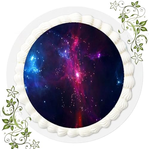 Für den Geburtstag ein Tortenbild, mit dem Motiv: Weltraum Galaxy, Essbares Foto für Torten, Tortenbild, Tortenaufleger Ø 20cm ESSPAPIER Galaxy Nr. 3 von "