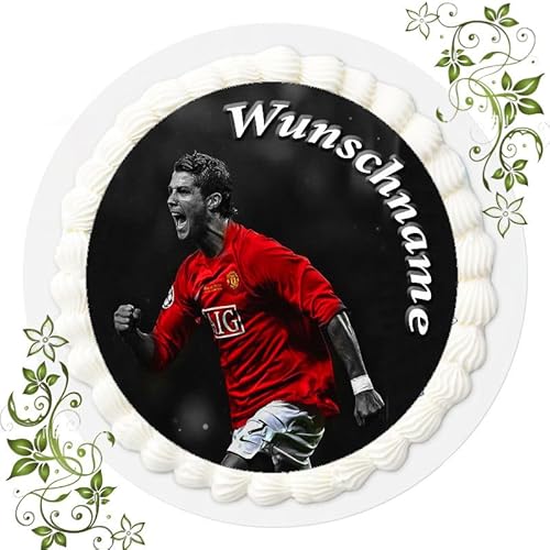 Fussball + Wunschname Tortenaufleger Tortenbild Geburtstag Fondant Ø 20cm RonaldoFussball Nr. 41 Fussball + Wunschname Tortenaufleger Tortenbild Geburtstag Fondant Ø 20cm RonaldoFussball Nr. 41 von "