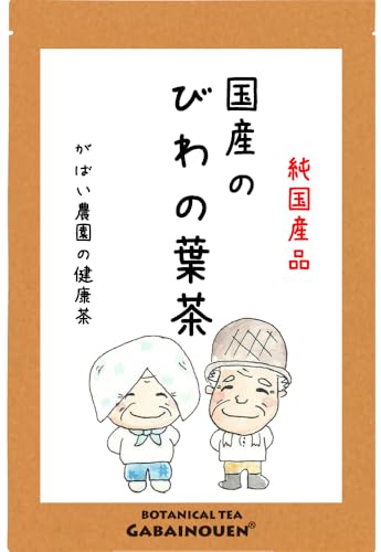 Gabai Nouen Biwa-Blatt-Tee 3gm x 40 Packungen, koffeinfreier gesunder Tee, Loquat-Blatt-Tee, Teebeutel, Hergestellt in Japan von がばい農園