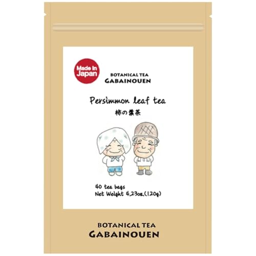Gabai Nouen Hausgemachter Kakiblatt-Tee 3gm x 40 Beutel, Teepackung, Zusatzstofffrei, Koffeinfrei, Gesunder Tee, Hergestellt in Japan von がばい農園