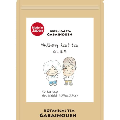 Gabai Nouen Hausgemachter Maulbeerblatttee aus Japan 3gm×40 Teebeutel Packung, Zusatzstofffrei, Koffeinfrei, Gesundheitstee, Hergestellt in Japan von がばい農園