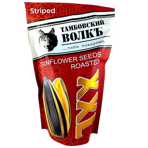 Gestreifte Sonnenblumenkerne Tambovsky Volk XXL geröstet 10er Pack (10 x 300g) von Тамбовский волкъ