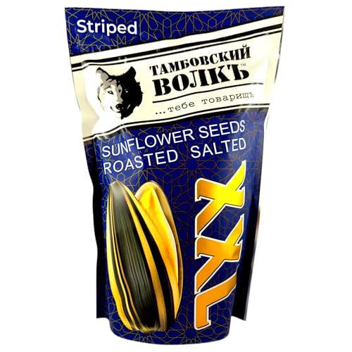 Gestreifte Sonnenblumenkerne Tambovsky Volk XXL geröstet & gesalzen (10 x 300g) von Тамбовский волкъ