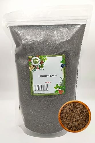K T 1000 g / 1 Kg Kümmel ganz - Kümmelsamen - Kümmelsaat - echter Kümmel - caraway seeds - 1A Qualität von K T