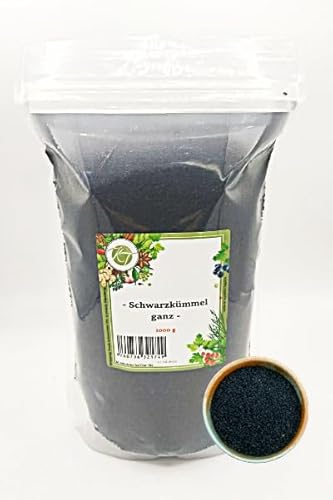 K T 1000 g / 1 Kg echter Schwarzkümmel ganze Schwarzkümmelsamen Nigella sativa - 1A Qualität von K T