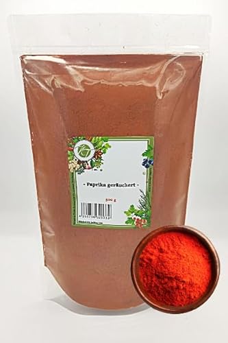 K T 500 g Paprika Pulver mild geräuchert smoked Paprika Rauchpaprika süß fein gemahlen - 1A Qualität von K T