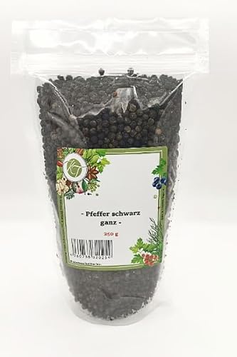 K T 250 g Pfeffer schwarz ganz Pfefferkörner - Perfekt für Mühle & Mörser von K T