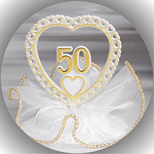 Premium Esspapier Tortenaufleger Tortenbild Goldene Hochzeit T15 Premium Esspapier Tortenaufleger Tortenbild Goldene Hochzeit T15 von "
