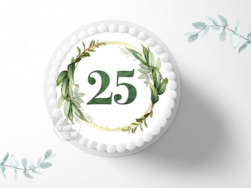 Tortenaufleger Kranz personalisierbar zum Geburtstag oder Jubiläum, ⌀20cm Zuckerbild, Foto für Torten, Fondant 3017G Tortenaufleger Kranz personalisierbar zum Geburtstag oder Jubiläum, ⌀20cm Zuckerbild, Foto für Torten, Fondant 3017G von "