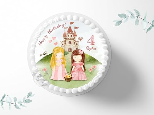 Tortenaufleger Prinzessin personalisierbar zum Geburtstag, ⌀20cm Zuckerbild, Foto für Torten, Fondant 3033G von "