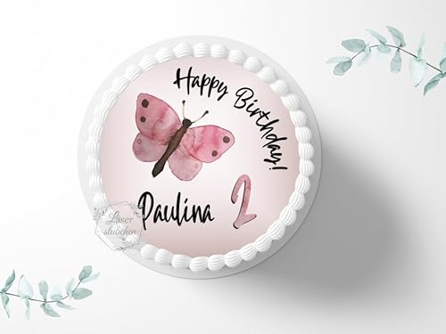 Tortenaufleger Schmetterling personalisierbar, ⌀20cm Zuckerbild, Foto für Torten, Fondant 3000G Tortenaufleger Schmetterling personalisierbar, ⌀20cm Zuckerbild, Foto für Torten, Fondant 3000G von "