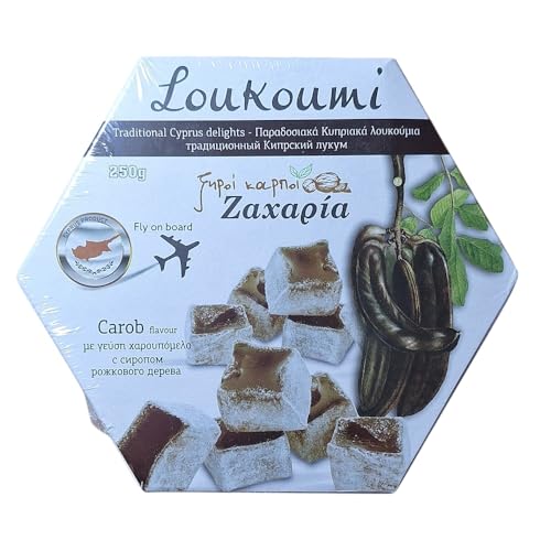 Traditionelle zypernische/türkische Loukoumi Delight Sweet Zacharia 250g - 1x Mix Johannisbrot 1668 Traditionelle zypernische/türkische Loukoumi Delight Sweet Zacharia 250g - 1x Mix Johannisbrot 1668 von Ζαχαρία