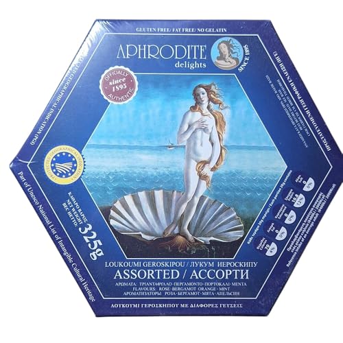 Traditionelle zyprische griechische Loukoumi Delight Süßigkeiten Aphrodite 325 g – Rose, Bergamotte, Orange, Minze Traditionelle zyprische griechische Loukoumi Delight Süßigkeiten Aphrodite 325 g – Rose, Bergamotte, Orange, Minze von ΑΦΡΟΔΙΤΗ