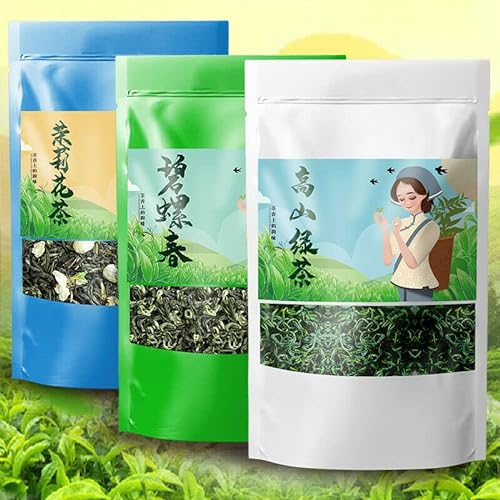 Zertifizierter Bulk-Jasminee-Dosen-Jasmine-Geschenk-Blumentee-gesundes Getränk 250g-500g (100 g Mountain Certified Green Tea (white bag)) von 通用