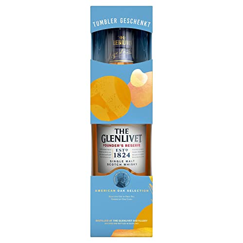 The Glenlivet Founder's Reserve Single Malt Scotch Whisky - Schottischer Single Malt Whisky aus der Speyside Region - 1 x 0,7 l GESCHENKBOX inkl. Whiskey Tumbler The Glenlivet Founder's Reserve Single Malt Scotch Whisky - Schottischer Single Malt Whisky aus der Speyside Region - 1 x 0,7 l GESCHENKBOX inkl. Whiskey Tumbler von 0.7