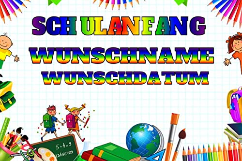 Fondant Tortenaufleger Tortenbild Geburtstag EINSCHULUNG DIN A4 FORMAT personalisiert mit WUNSCHNAME (Wunschdaten per Nachricht schicken) von 000