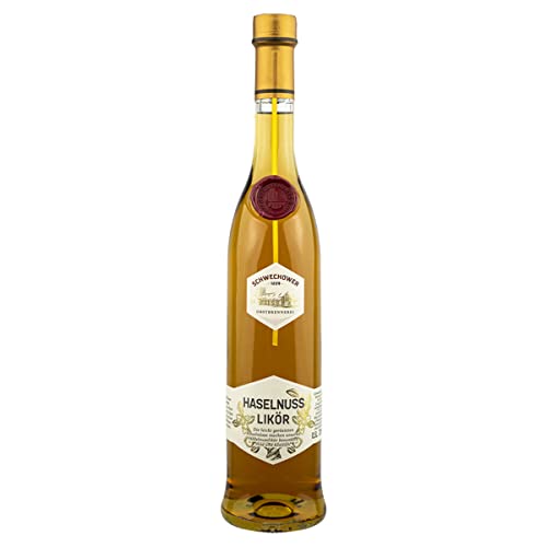 Schwechower Likör Haselnuss 0.5l (20% Vol.) - Likör aus besten Haselnüssen - Haselnusslikör 500ml von Schwechower Obstbrennerei GmbH