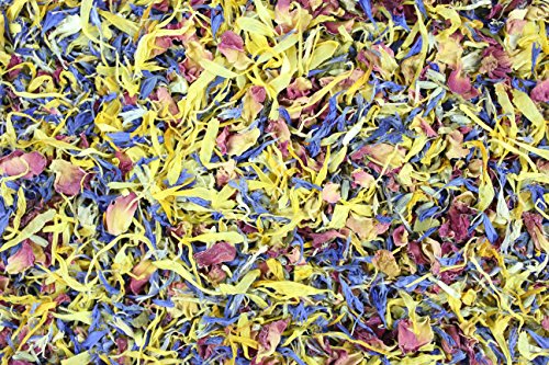 1000Kräuter Blütenmix Blütenmischung Bunt Teeblüten Teeblütenmischung Dekoblüten Dekoblütenmischung (1000g) von 1000Kräuter