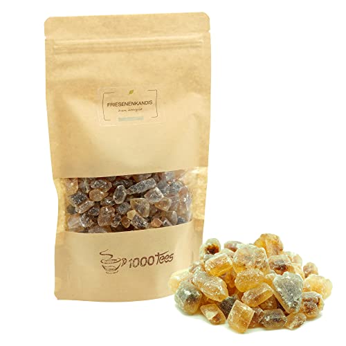 Friesenkandis | Kluntje | Braun und mittelgroß | Kandis Zucker für Ostfriesentee, Kaffee oder Süßspeisen | 400g Friesenkandis | Kluntje | Braun und mittelgroß | Kandis Zucker für Ostfriesentee, Kaffee oder Süßspeisen | 400g von 1000tees