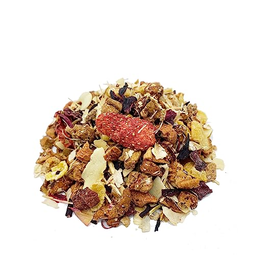 Früchtetee Cornflakes Chaos mit Gartenbeeren-Kokos-Geschmack, fruchtig, mild, beeren-fruchtig, cremig-sahnig, frisch abgefüllt Früchtetee Cornflakes Chaos mit Gartenbeeren-Kokos-Geschmack, fruchtig, mild, beeren-fruchtig, cremig-sahnig, frisch abgefüllt von 1000tees