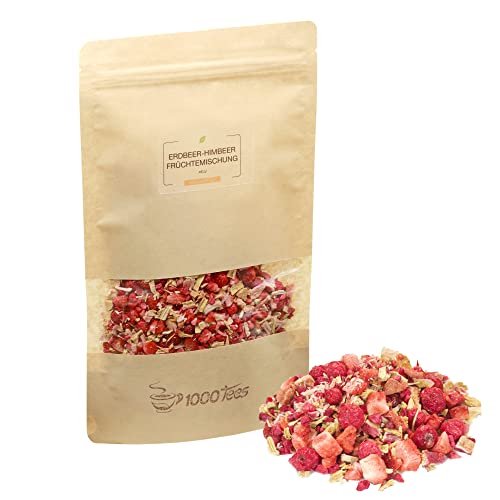 Früchtetee Erdbeer Himbeer Früchtemischung mit Himbeere-Erdbeere-Geschmack, süß, beeren-fruchtig, frisch abgefüllt Früchtetee Erdbeer Himbeer Früchtemischung mit Himbeere-Erdbeere-Geschmack, süß, beeren-fruchtig, frisch abgefüllt von 1000tees
