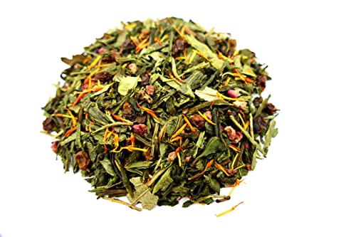Grüntee Sanddorn aus China mit Sanddorn-Geschmack, mittelkräftig, fruchtig, beeren-fruchtig, frisch abgefüllt Grüntee Sanddorn aus China mit Sanddorn-Geschmack, mittelkräftig, fruchtig, beeren-fruchtig, frisch abgefüllt von 1000tees