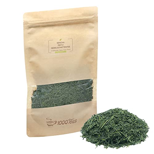 Grüntee Sencha Rikyu Nebelschattentee First Flush aus Japan, grasig/nori, mild, frisch abgefüllt Grüntee Sencha Rikyu Nebelschattentee First Flush aus Japan, grasig/nori, mild, frisch abgefüllt von 1000tees