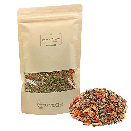 Kräutertee Basisch Fit Natur mit Ananas-Ingwer-Geschmack, würzig, scharf, säuerlich, frisch abgefüllt Kräutertee Basisch Fit Natur mit Ananas-Ingwer-Geschmack, würzig, scharf, säuerlich, frisch abgefüllt von 1000tees