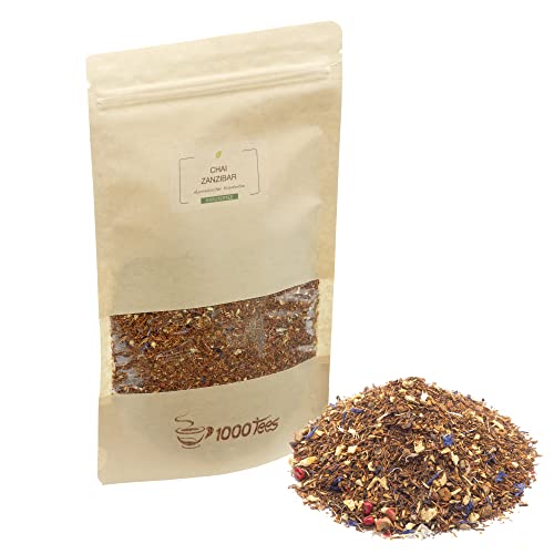 Kräutertee Chai Zanzibar mit Vanille-Kardamom-Geschmack, zimtig, würzig, vanillig, frisch abgefüllt Kräutertee Chai Zanzibar mit Vanille-Kardamom-Geschmack, zimtig, würzig, vanillig, frisch abgefüllt von 1000tees