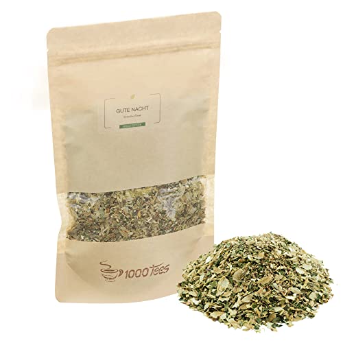 Gute Nacht Kräutertee mit Anis-Hopfen-Geschmack, würzig, mittelkräftig, erdig, frisch abgefüllt Gute Nacht Kräutertee mit Anis-Hopfen-Geschmack, würzig, mittelkräftig, erdig, frisch abgefüllt von 1000tees
