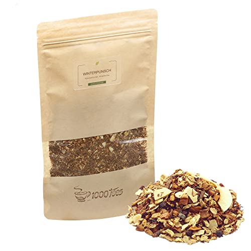 Kräutertee Winterpunsch mit Ingwer-Kokos-Mandel-Geschmack, zimtig, würzig, fruchtig, frisch abgefüllt Kräutertee Winterpunsch mit Ingwer-Kokos-Mandel-Geschmack, zimtig, würzig, fruchtig, frisch abgefüllt von 1000tees
