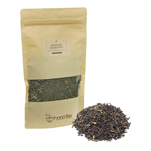 Schwarztee Mokalbari Assam Golden Tippy Second Flush aus Assam, würzig, frisch abgefüllt von 1000tees