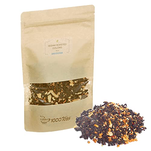 Oolongtee Sesam Roasted mit Geschmack geröstetem Sesam, mittelkräftig, nussig, frisch abgefüllt Oolongtee Sesam Roasted mit Geschmack geröstetem Sesam, mittelkräftig, nussig, frisch abgefüllt von 1000tees
