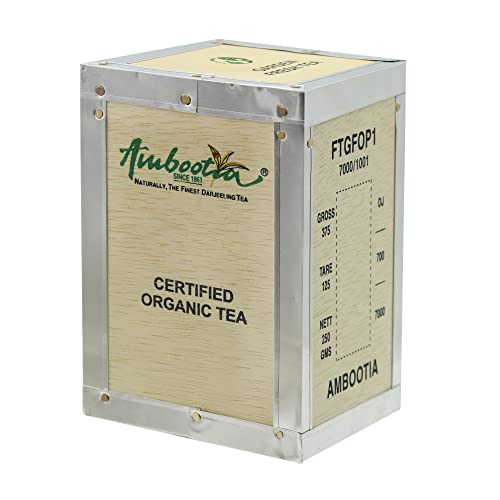 Schwarztee BIO Ambootia In Between in Holzkiste 250 g aus Darjeeling, kräftig, fruchtig, frisch abgefüllt Schwarztee BIO Ambootia In Between in Holzkiste 250 g aus Darjeeling, kräftig, fruchtig, frisch abgefüllt von 1000tees