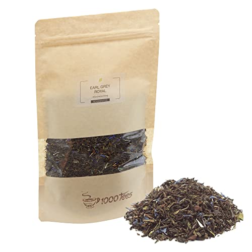 Schwarztee Earl Grey-Royal aus Darjeeling mit Bergamotte-Geschmack, zitrus-fruchtig, bergamottig, frisch abgefüllt von 1000tees