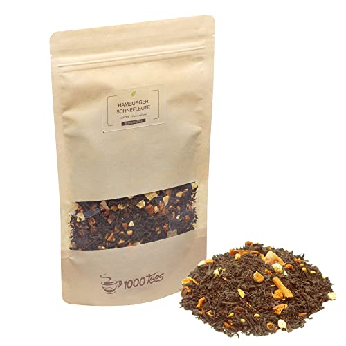 Schwarztee Hamburger Schneeleute Friesenblend mit Mandel, gebrannt-Geschmack, nussig, zimtig, kräftig, frisch abgefüllt Schwarztee Hamburger Schneeleute Friesenblend mit Mandel, gebrannt-Geschmack, nussig, zimtig, kräftig, frisch abgefüllt von 1000tees