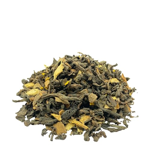 Schwarztee Pu Erh Asian Tiger aus China mit Ingwer-Zimt-Schoko-Kurkuma-Geschmack, würzig, mild, frisch abgefüllt Schwarztee Pu Erh Asian Tiger aus China mit Ingwer-Zimt-Schoko-Kurkuma-Geschmack, würzig, mild, frisch abgefüllt von 1000tees