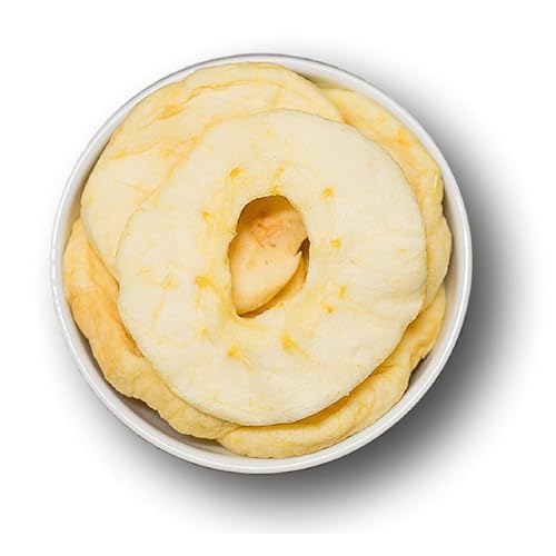 1001 Frucht Apfelringe getrocknet ohne Zuckerzusatz I 500 Gr. Apfelchips soft ohne Zuckerzusatz I Vegan und Gesund I Getrockneter Apfel Trockenfrüchte für Sportler von 1001 Frucht