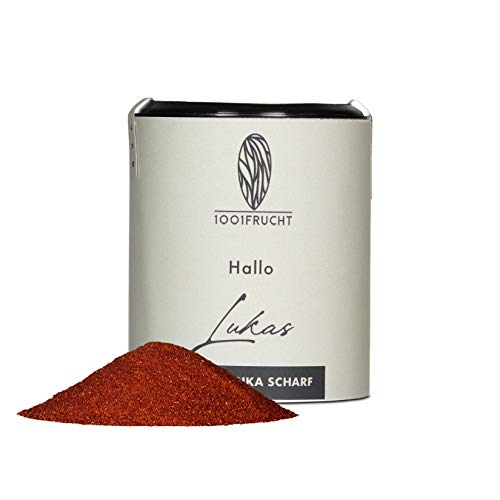 1001 Frucht Bio Paprika scharf „Lukas“ 70g I bio Paprikapulver scharf - hocharomatisch I Paprikapulver ungarischer Art I 100% Bio Qualität | Gewürz für Gulasch von 1001 Frucht