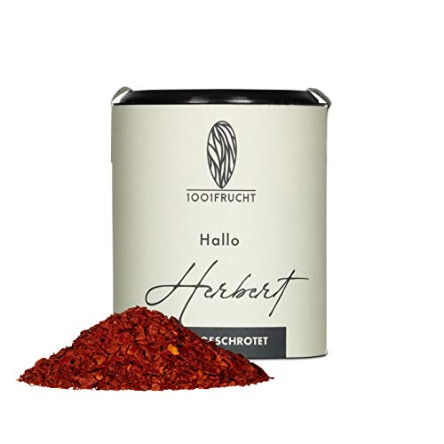 1001 Frucht Chili geschrotet „Herbert“ 50g I Chili Flocken I Premium Qualität I Handverlesene Gewürze I feurige Chiliflocken von 1001 Frucht