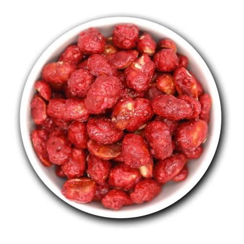 1001 Frucht - Erdnüsse mit Erdbeeren ummantelt - 500g - karamellisierte Erdnüsse mit Erdbeergeschmack - rot glasierte Erdnüsse von 1001 Frucht