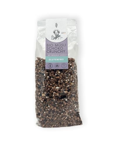1001 Frucht - Glutenfreies Bio Knuspermüsli Schoko Crunchy, 250g – Mit Reissirup Gesüßt, Knusprig & Schokoladig, Ohne Palmöl, Perfekt für Frühstück & Snacks 1001 Frucht - Glutenfreies Bio Knuspermüsli Schoko Crunchy, 250g – Mit Reissirup Gesüßt, Knusprig & Schokoladig, Ohne Palmöl, Perfekt für Frühstück & Snacks von 1001 Frucht