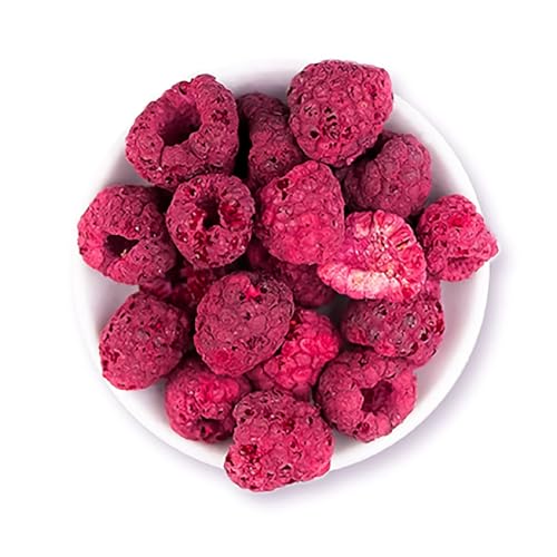 1001 Frucht gefriergetrocknete Himbeeren -100 g I gefriergetrocknete Früchte I ganze Früchte I Müslimischung für Powerriegel und Salat I getrocknete Himbeeren mit hohem Vitamin-C Gehalt von 1001 Frucht